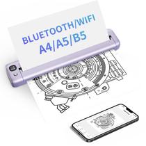 Impressora portátil Rongta A4 sem fio WiFi e Bluetooth roxo