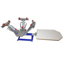 Impressora Rotativa Manual com Berço em MDF e Três Garras para Serigrafia Impressora Rotativa Manual com Berço em MDF e Três Garras para Serigrafia