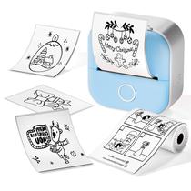 Impressora Térmica de Adesivos Phomemo Mini T02 - com 1 Rolo de Papel Azul Impressora Térmica de Adesivos Phomemo Mini T02 - com 1 Rolo de Papel Azul