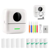 Impressora térmica de adesivos PRINHSJI Mini impressora com 11 rolos Impressora térmica de adesivos PRINHSJI Mini impressora com 11 rolos