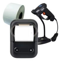 Impressora Térmica De Etiquetas + Leitor + 10 Rolos 50x30mm Impressora Térmica De Etiquetas + Leitor + 10 Rolos 50x30mm