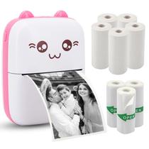 Impressora Térmica Portátil Bluetooth Vicbear Mini - Rosa