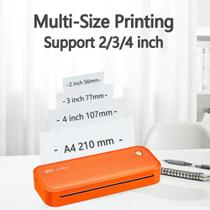 Impressora termica portatil na cor Laranja Peri page A4 - opsshopping