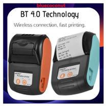 Impressora térmica portátil, recibo de 58 mm, azul