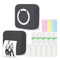 Impressora Térmica Portátil Vicbear Mini - Sem Tinta - com 14 Rolos de Papel Preto