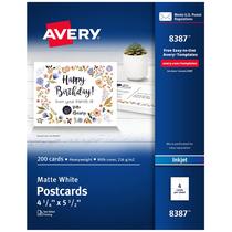 Impressoras a jato de tinta em branco Avery Printable 200 Blank 8387