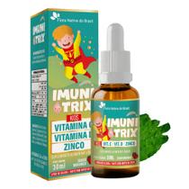 Imuni trix - kids - vitamina c, vitamina d e zinco - 30ml - sabor morango