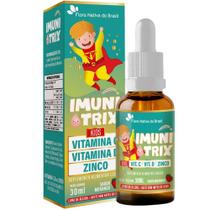 Imunitrix Vitamina C, D3 E Zinco 30Ml Flora Nativa - Morango