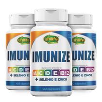 Imunize Selênio Zinco E Vitaminas 60 Cáps De 600Mg Kit Com 3