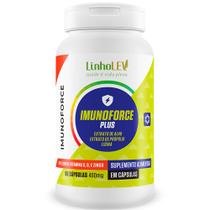 Imunoforce Plus - Lisina + Própolis + Alho + Vitamina C + D + Zinco 60 cáps - LinhoLev