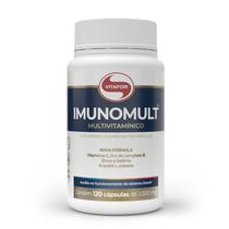 Imunomult Multivitaminico Pote 120 cápsulas 1000mg à base de Vitaminas e Minerais Vitafor