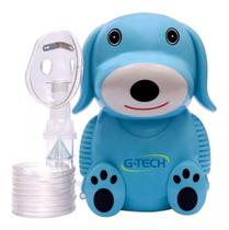 Inalador e nebulizador infantil de cachorro azul nebdog bivolt super flow plus g-tech