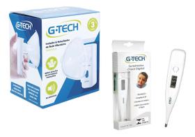 Inalador Nebulizador Portatil Silencioso G-tech + Termometro