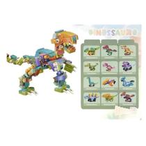 INBLOX Dinossauro 12 em 1, Brinquedo de Montar, 405 Peças, Idade +3 Anos,