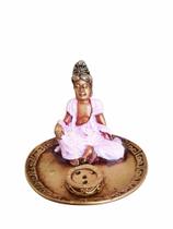 Incensário 3 Varetas Deusa Kuan Yin Meditando Rosa 8cm Incensário 3 Varetas Deusa Kuan Yin Meditando Rosa 8cm