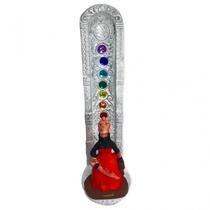 Incensario 7 chakras branco vertical Iansã Vermelha 22 cm em resina