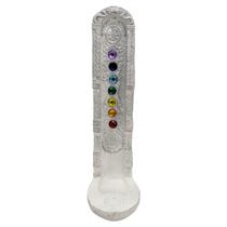 Incensario 7 Chakras Branco Vertical Univ 22 cm Resina Incensario 7 Chakras Branco Vertical Univ 22 cm Resina