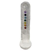 Incensario 7 Chakras Branco Vertical Univ 22 Cm Resina