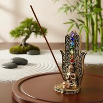 Incensário Buda 7 Chakras Hindu Yoga Resina Importada Lindo Ouro Buda 7 Chakras Incensário Buda 7 Chakras Hindu Yoga Resina Importada Lindo Ouro Buda 7 Chakras