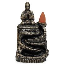 Incensário Buda Hindu Orando Cascata Fumaça Invertida 5 Cone Incensário Buda Hindu Orando Cascata Fumaça Invertida 5 Cone