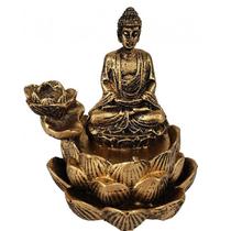 Incensário Buda Meditando Na Flor de Lótus 13081