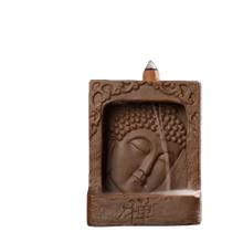Incensário Buda Monge Pedra Cascata + 10 Incensos Importados - Cultura Zen