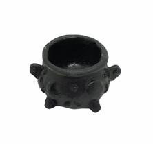 Incensário Caldeirão da bruxa preto 2 cm em resina