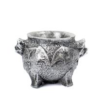 Incensário Caldeirão Morcego Cinza 5 Cm Em Resina