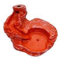 Incensário Cascata Baixa 4,5 cm Universal Laranja Resina