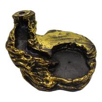 Incensário Cascata Baixa 4,5 cm Universal Preto Resina