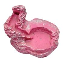 Incensário Cascata Baixa 4,5 cm Universal Rosa Resina Incensário Cascata Baixa 4,5 cm Universal Rosa Resina