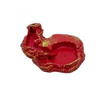 Incensário Cascata Baixa 4,5 cm Universal Vermelha Resina