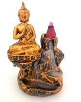 Incensário Cascata Buda Tibetano da Felicidade 12 cm - Geneérica