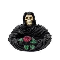 Incensário Cascata Caveira 10 cm Rosa em Resina Incensário Cascata Caveira 10 cm Rosa em Resina