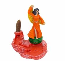 Incensário Cascata Cigana Laranja 13 Cm Resina