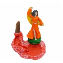 Incensário Cascata Cigana Laranja em Resina 13 Cm Incensário Cascata Cigana Laranja em Resina 13 Cm