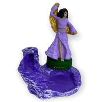 Incensário Cascata Cigana Lilás em Resina 13 Cm Incensário Cascata Cigana Lilás em Resina 13 Cm
