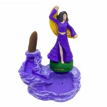 Incensário Cascata Cigana Roxa em Resina 13 Cm Incensário Cascata Cigana Roxa em Resina 13 Cm