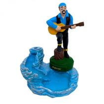 Incensário Cascata Cigano Azul Claro resina