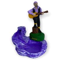 Incensario cascata Cigano lilás 13 cm em resina