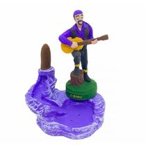 Incensário Cascata Cigano Roxo em Resina 13 Cm