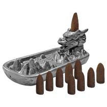 Incensário Cascata Cone Dragão Montanha Com 10 Incensos Cone Incensário Cascata Cone Dragão Montanha Com 10 Incensos Cone