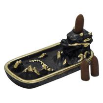 Incensário Cascata Cone Dragão Montanha Com 3 Incensos Cone Incensário Cascata Cone Dragão Montanha Com 3 Incensos Cone