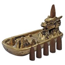 Incensário Cascata Cone Dragão Montanha Com 6 Incensos Cone Incensário Cascata Cone Dragão Montanha Com 6 Incensos Cone