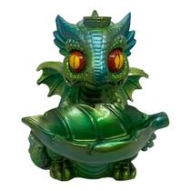 Incensário Cascata Dragão Baby Verde 12 Cm Resina Incensário Cascata Dragão Baby Verde 12 Cm Resina
