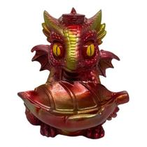 Incensário Cascata Dragão Baby Vermelho 12 Cm Resina Incensário Cascata Dragão Baby Vermelho 12 Cm Resina