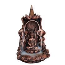 Incensário Cascata e Vareta Buda Hindu fumaça invertida backflow
