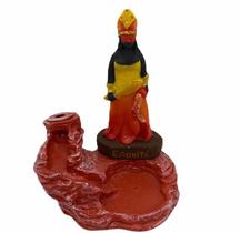 Incensário Cascata Egunitá Laranja 12 Cm Em Resina