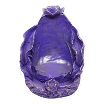 Incensário Cascata Folha 11 cm Universal Lilás Resina