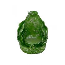 Incensário Cascata Folha 11 cm Universal Verde em Resina